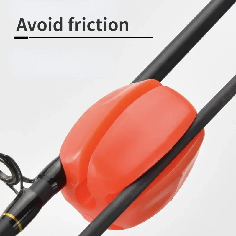 Correas de soporte para caña de pescar de silicona, accesorios de pesca ligeros con 5 agujeros, Color aleatorio, 1/2 Uds. - imagen 4