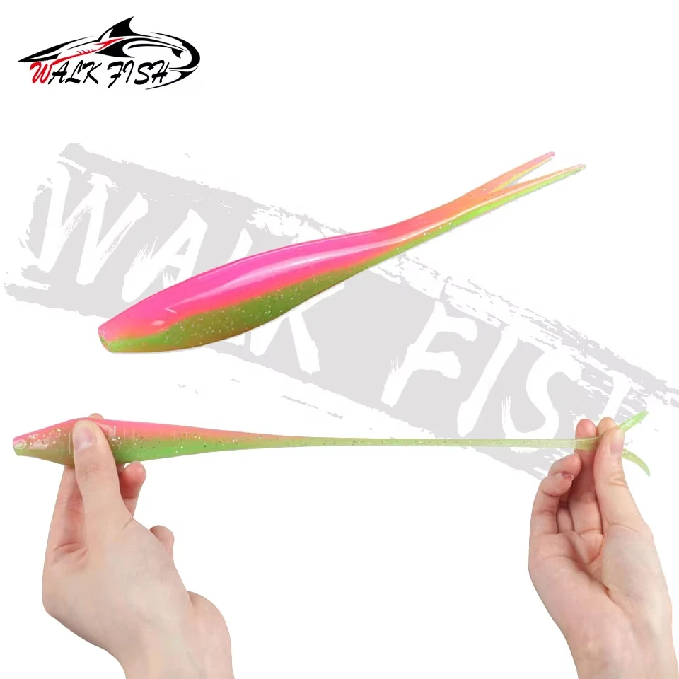 WALK FISH 3Pcs 180mm 18g Soft Bait Fishing Lure V-shape Split Tail Swimbait Worm Freshwater Fishing Sea fishing Artificial Bait - imagen 2