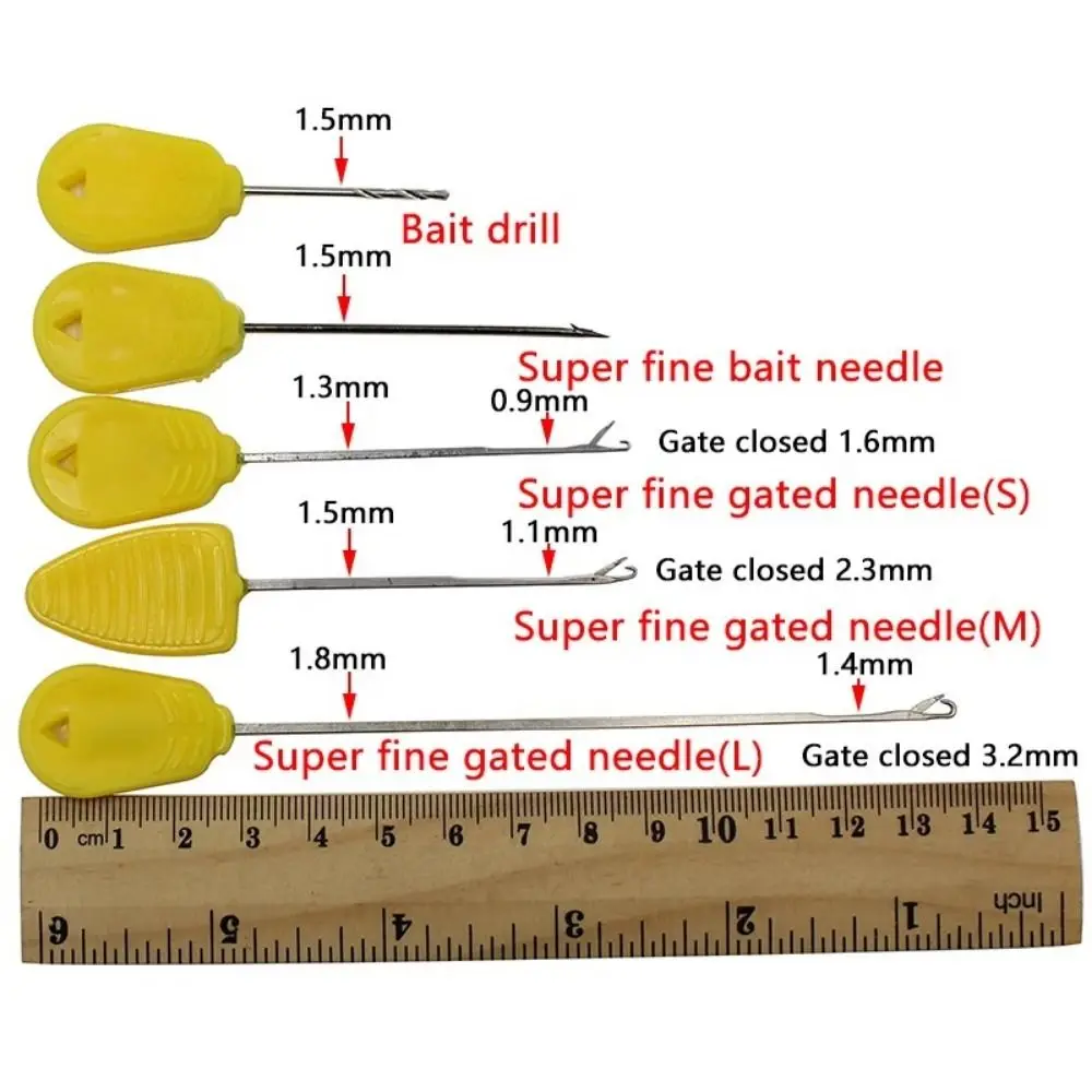 Kit de herramientas de pesca de carpa con agujas y taladro para boilies