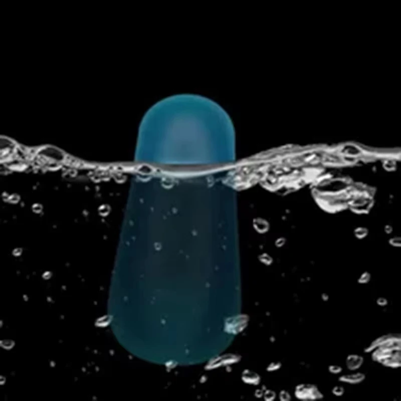 SHIQIAN 100 unids/lote, frijoles espaciales de goma de alta calidad, carpa de mar, pesca con mosca, tapón ovalado de goma azul, flotador de pesca, Bobber - imagen 5