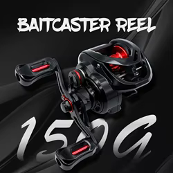 Carrete de Baitcasting J-BARZILLAI PL, carretes de pesca de agua dulce y salada, arrastre máximo de 8KG, carrete ligero para Surf, carretes Baitcaster
