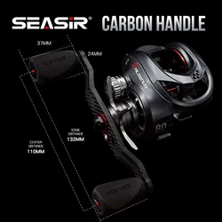 Carrete Baitcasting Seasir Salminus 8,0:1 y arrastre de 12 kg