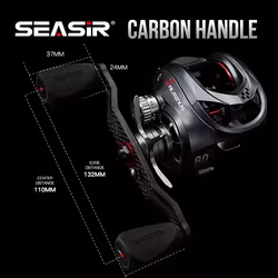 Carrete Baitcasting Seasir Salminus 8,0:1 y arrastre de 12 kg