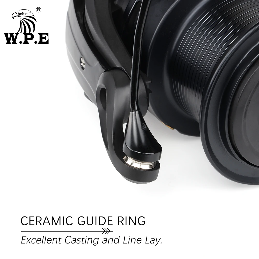 W.P.E LM 8000/8000S carrete de pesca de carpa 7 + 1 rodamientos de bolas 4,9:1 relación de engranaje carrete de pesca de carpa rueda de pesca aparejos de pesca - imagen 4