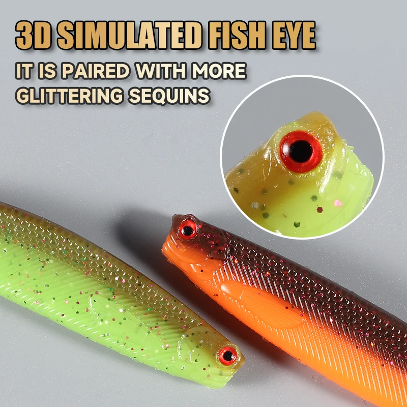 2022 supercontinente ShadTeez 5cm/7cm/10cm Pike Zander Predator pesca ojos 3d señuelo suave Señuelos de pesca - imagen 4