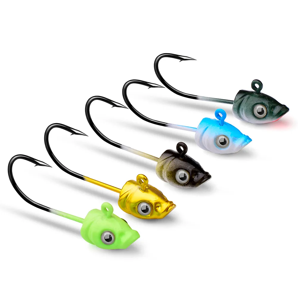 FTK Jig Head 3D con puas de acero al carbono para vinilo Lubina - imagen 2