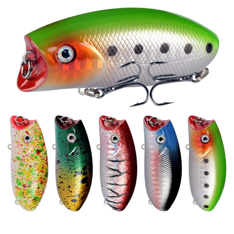 Cebo de pesca Artificial, señuelo de pesca Popper, Wobblers Crankbait, gancho de acero de alto carbono, 1 unidad - imagen 2
