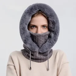 Gorro de invierno de cachemira a prueba de viento con capucha