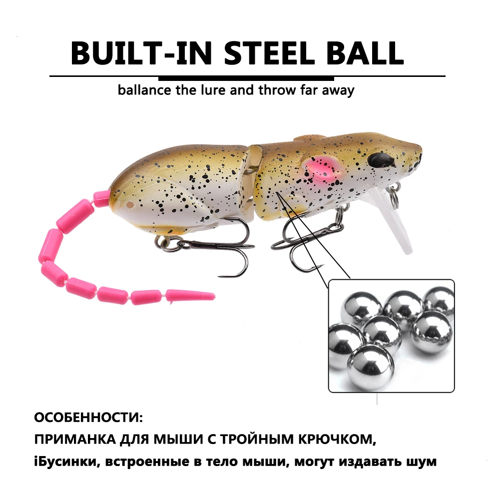Señuelo de ratón Swimbait 15,5 cm – Flotante para lucio y lubina - imagen 4