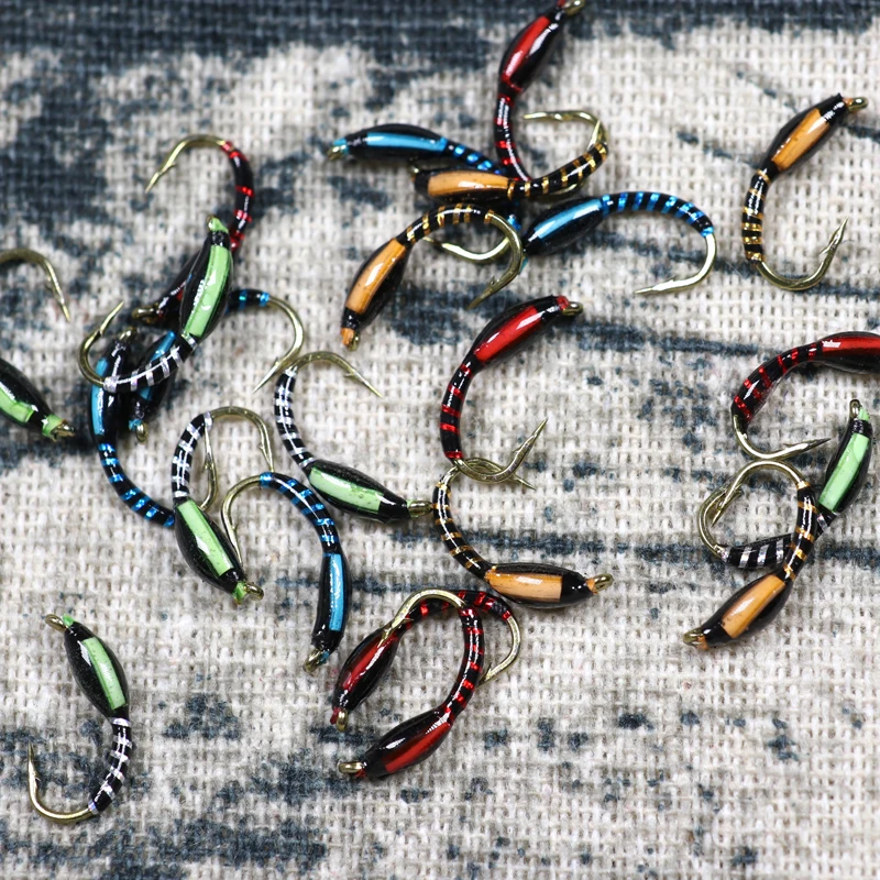 Wifreo Moscas trucha midge #12 #14 #16 rojo verde azul - imagen 5