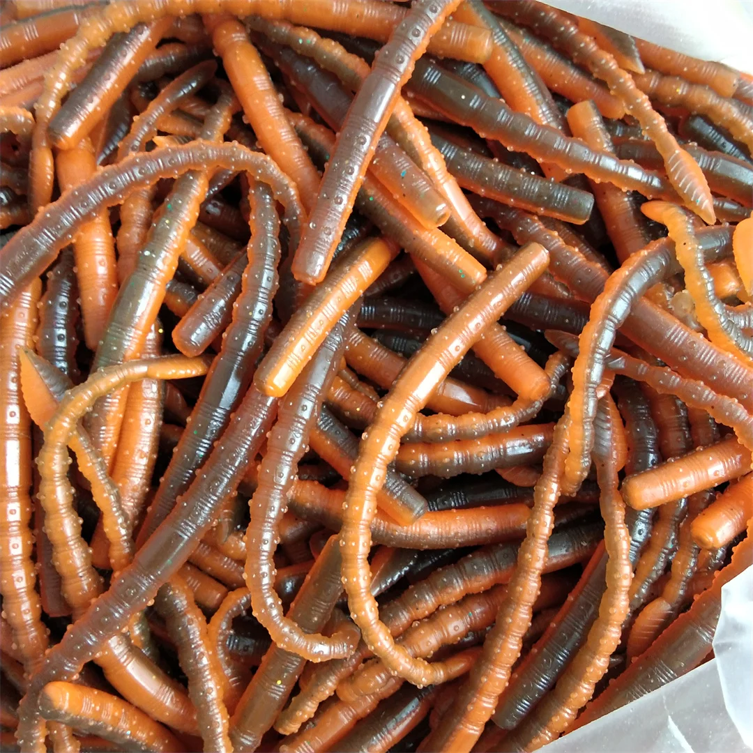 Swolfy 10 Uds 110m 2,3g TPE señuelo suave flotante Señuelos de Pesca artificiales gusanos de mar aparejos de pesca de lombriz de tierra señuelos blandos - imagen 2