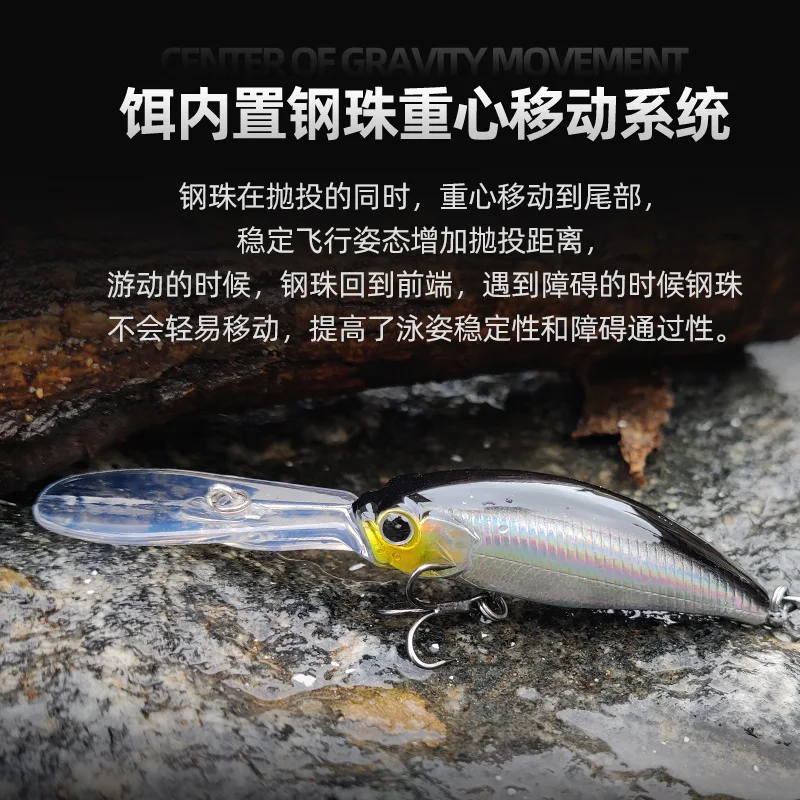 Señuelo de Pesca de pececillos, cebo duro Wobbler, Crankbait, carpa a rayas, aparejos de Pesca SwimBait, 97mm, 7,7g, 1 piezas - imagen 3