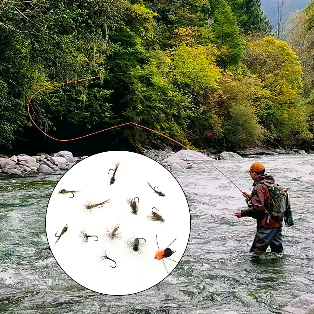 Wifreo Set Moscas Pesca – Ninfas, Secas y Paracaídas - imagen 2