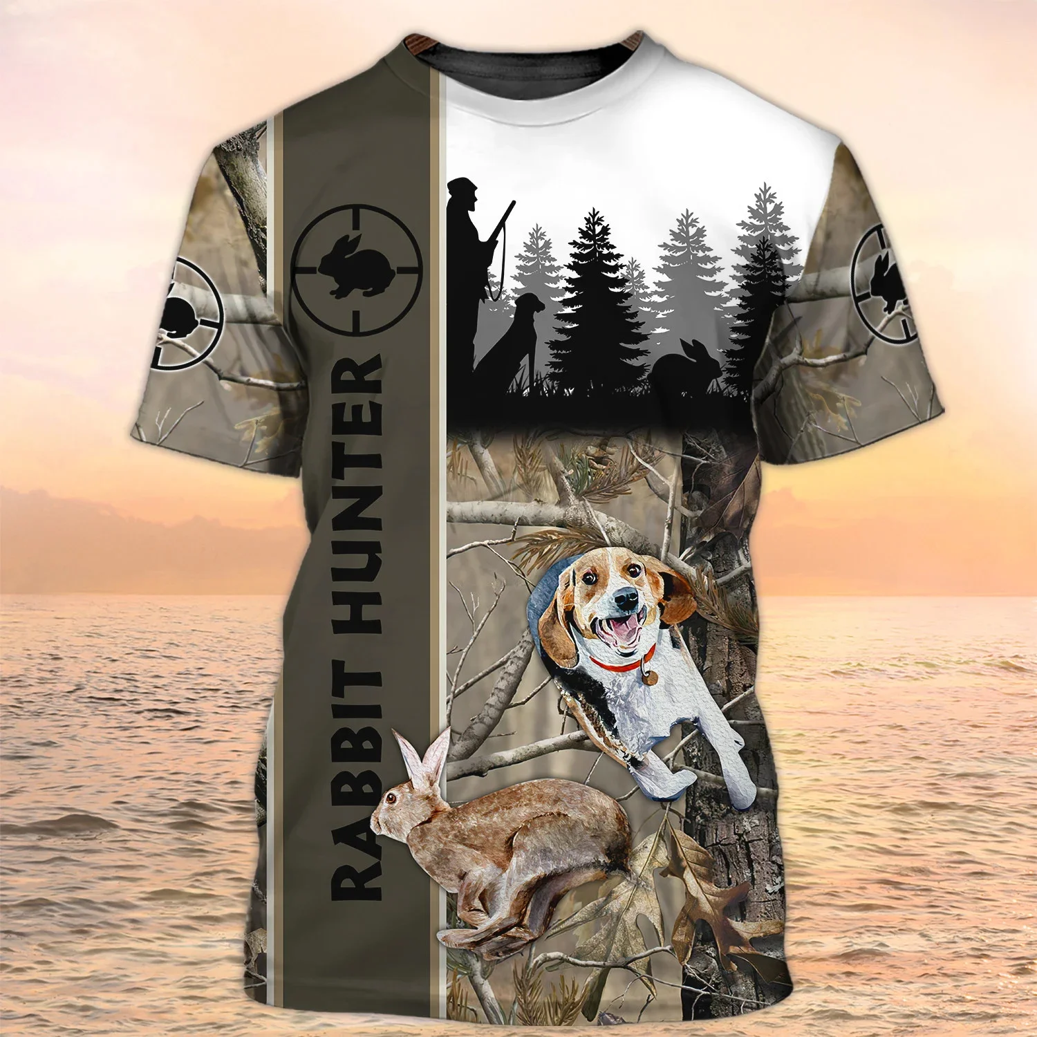 PLstar Cosmos bonito perro caza conejo Camo 3D completamente estampado camiseta de los hombres estilo de verano Casual Unisex camiseta de calle TX281 - imagen 5