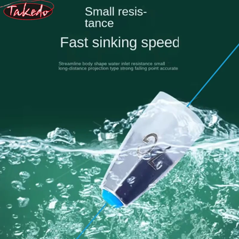 TAKEDO-plomo de pesca de aleación de bala, aparejos de pesca de Texas, peso de bala 3,5G, 5G, 7G, 10G, 14G, 20G, accesorios de pesca de carpa - imagen 2