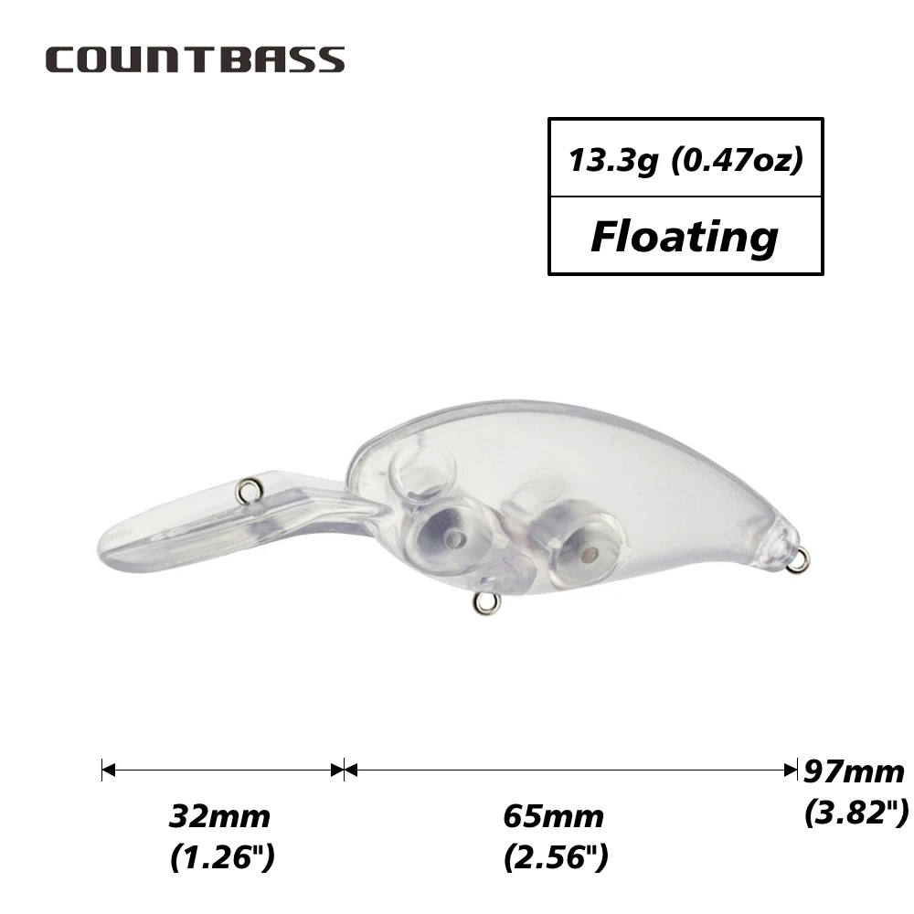 Crankbaits sin pintar Countbass 65mm – Cuerpos de señuelo duro