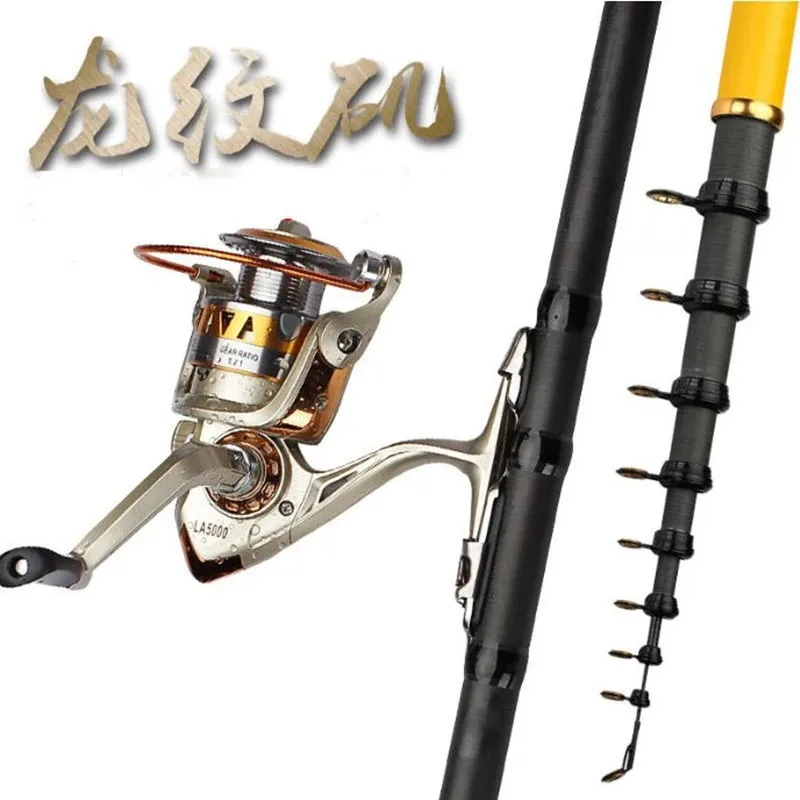 VBONICarbon-caña de pescar de fibra giratoria, alimentador de carpa, telescópica, potencia M, 3,6 M, 4,5 M, 5,4 M - imagen 2