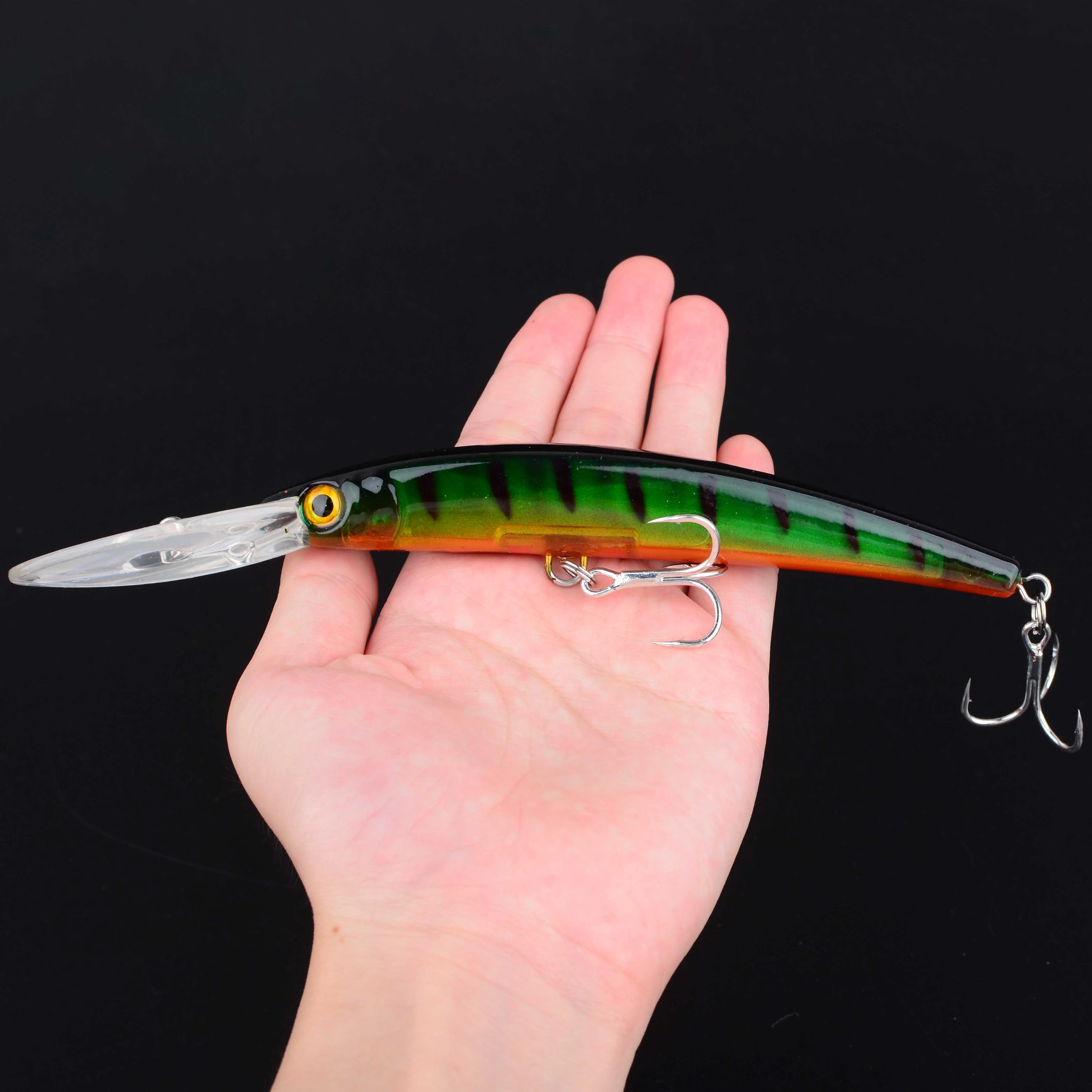 1 unidad de cebos para pececillos, Señuelos de Pesca, Crankbaits artificiales, cebo duro para lubina, Wobblers, aparejos de natación - imagen 5