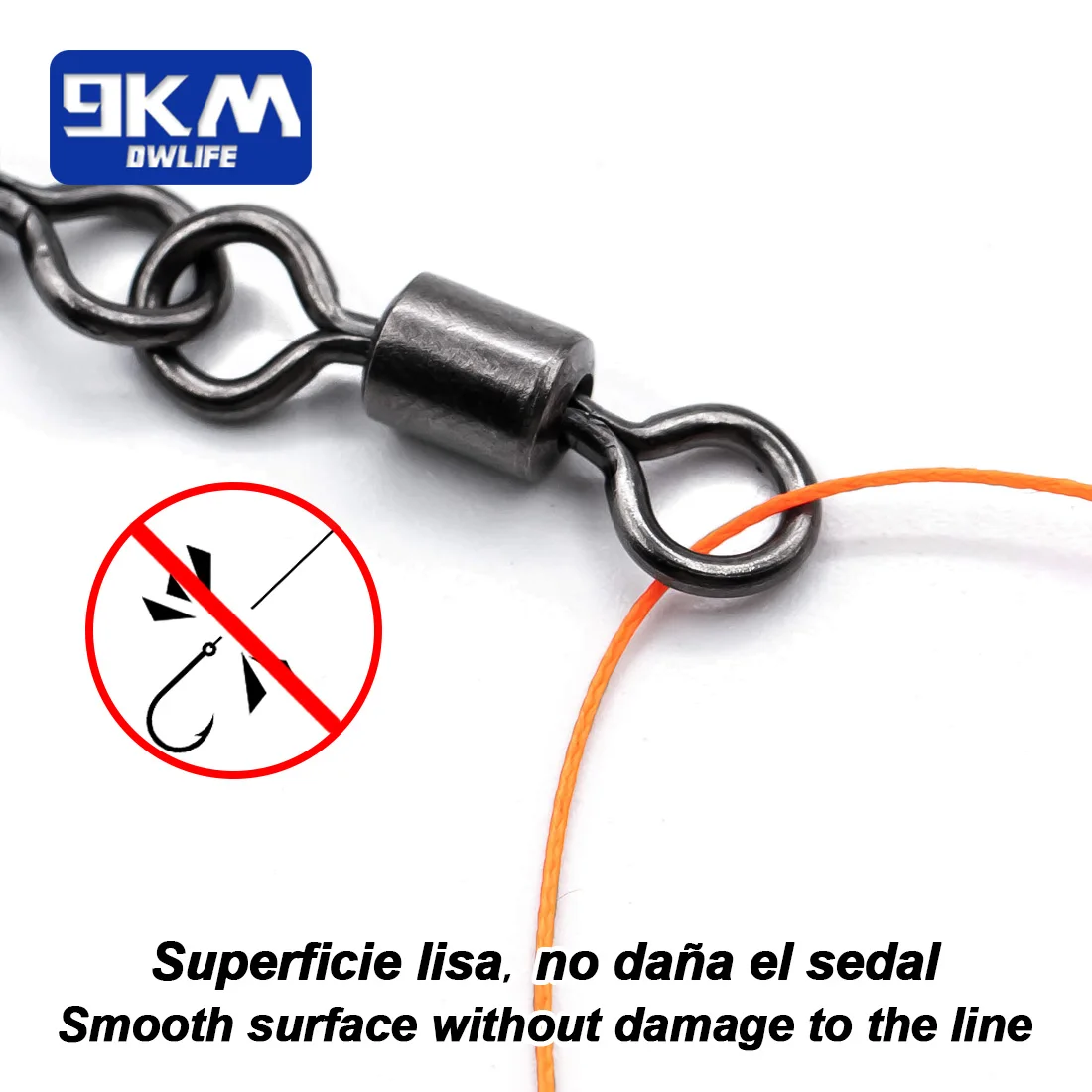 Accesorios de pesca giratorios de tres juntas, 15 ~ 60 uds., barril de pesca, aparejos giratorios, Clip conector de sedal de pesca de agua salada para lubina - imagen 5