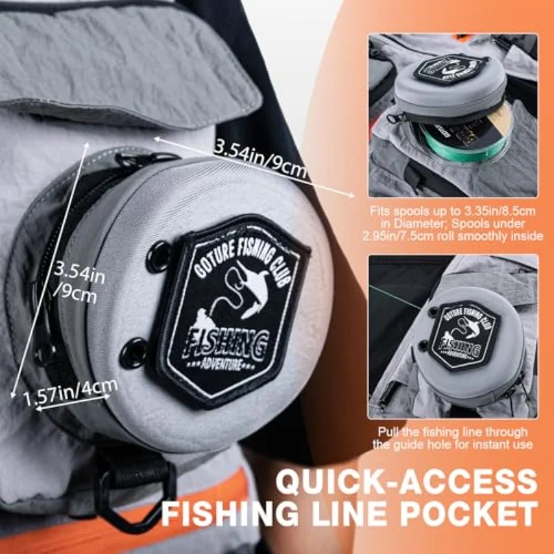 Chaleco Fly Fishing Goture Multibolsillos – Nylon transpirable y ajustable - imagen 3