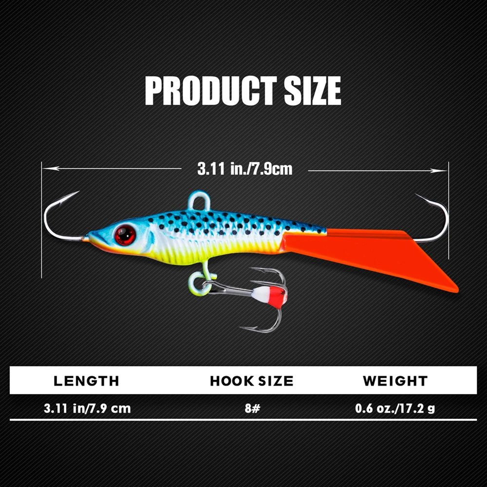 Goture Wobbler luminoso pesca en hielo – Equilibrador trucha y lucio - imagen 2