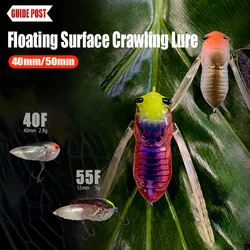 GUÍA POST CHANWU 40mm-2,8g 55mm-5g superficie flotante señuelo para gatear simulación Artificial señuelo de pesca de cigarra negra