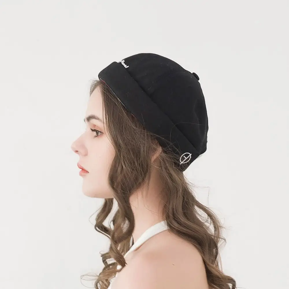 Gorro Docker de algodón para hombre y mujer, gorro moderno de estilo callejero, sin ala, Hip Hop, estampado de letras, Unisex, todas las estaciones - imagen 2