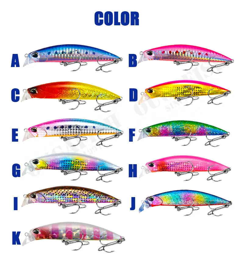 Señuelo de Pesca Minnow 30g 95mm Jerkbait hundimiento agua completa Accesorios de Pesca Mar carpa pescado Leurre Isca Artificial Angeln equipo - imagen 2