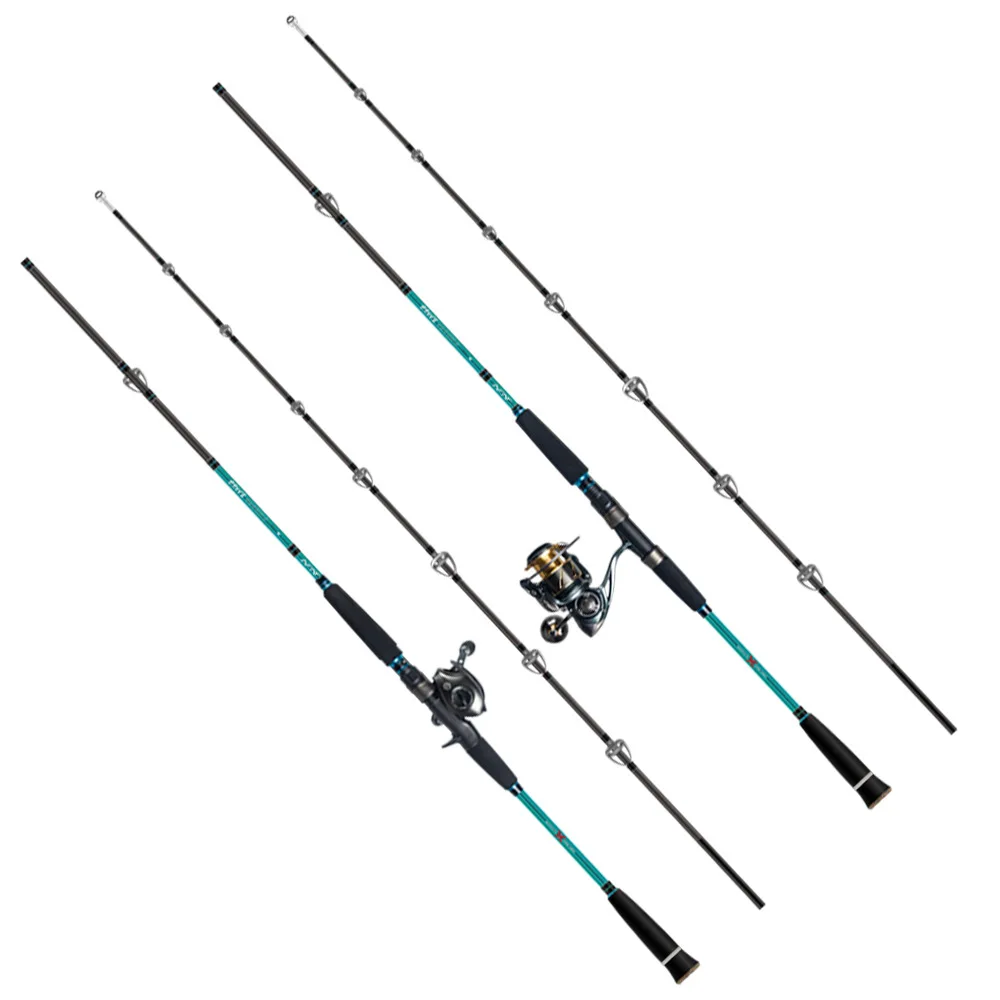 Mavllos-caña de pescar ultraligera para barco en alta mar, 2,1 m-2,7 m, placa de hierro, señuelo, línea de 80-300g, 37-50lb, caña de mar súper dura - imagen 5