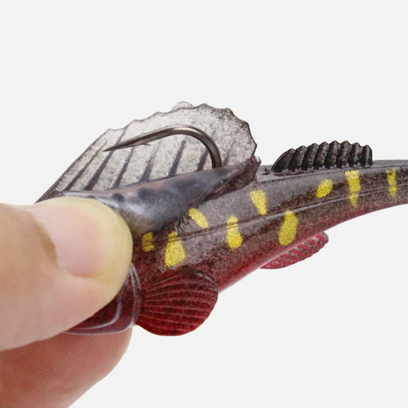 Señuelo de pesca Wobbler de silicona de 10g y 6cm, señuelo suave que se hunde, anzuelo, Swimbaits, sábalo de lubina para aparejos de perca - imagen 5