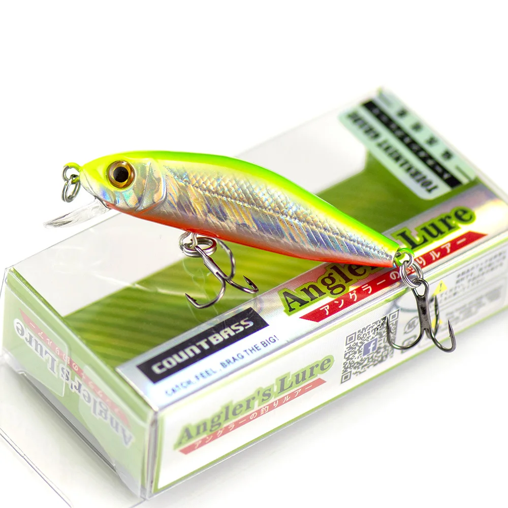 Countbass Minnow 55 mm 2-11/64" 4,7 g 11/64 oz. Buceo 0,8-1m Wobblers flotantes Señuelos de pesca para lubina Walleye Crappie Bait - imagen 2