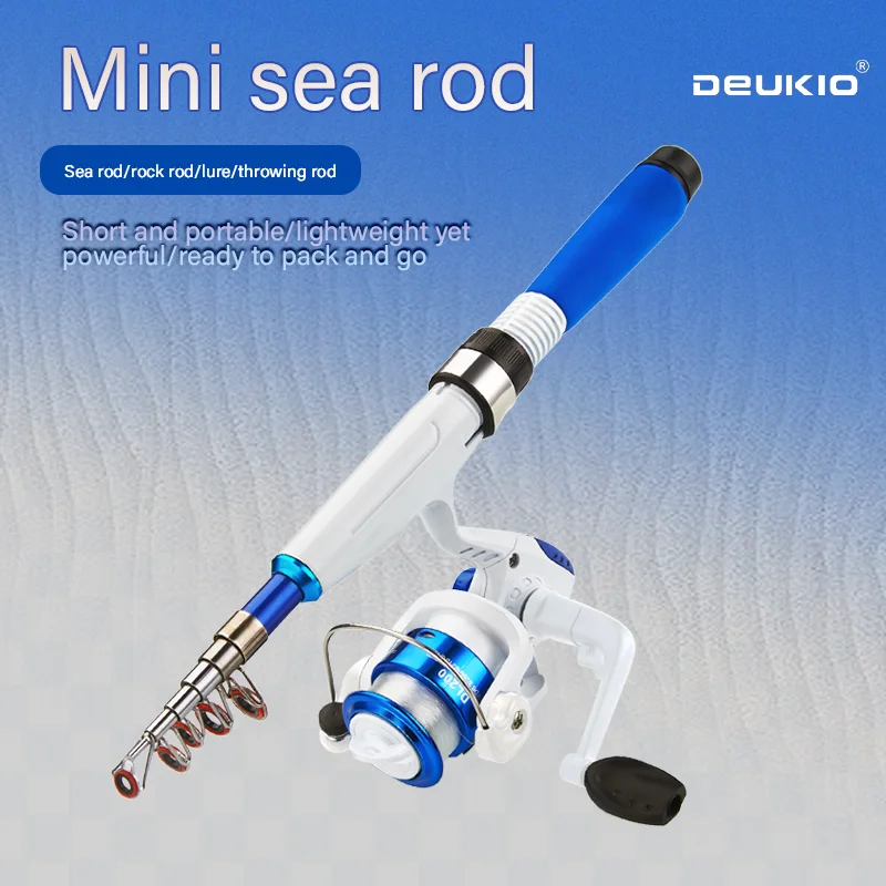 DEUKIO Mini Kit Caña de Pesca Telescópica Niños Principiantes - imagen 5