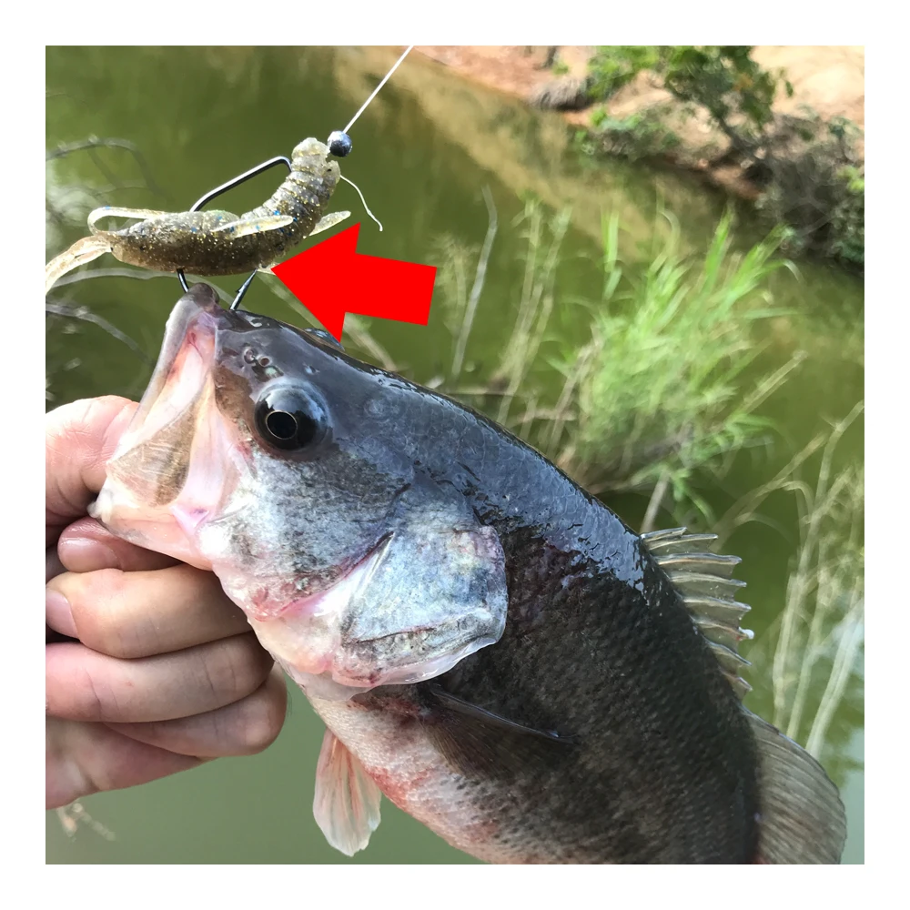 Anzuelo de manivela de alta resistencia, señuelo de níquel negro, cebo suave con púas, red ancha, 50 piezas - imagen 3