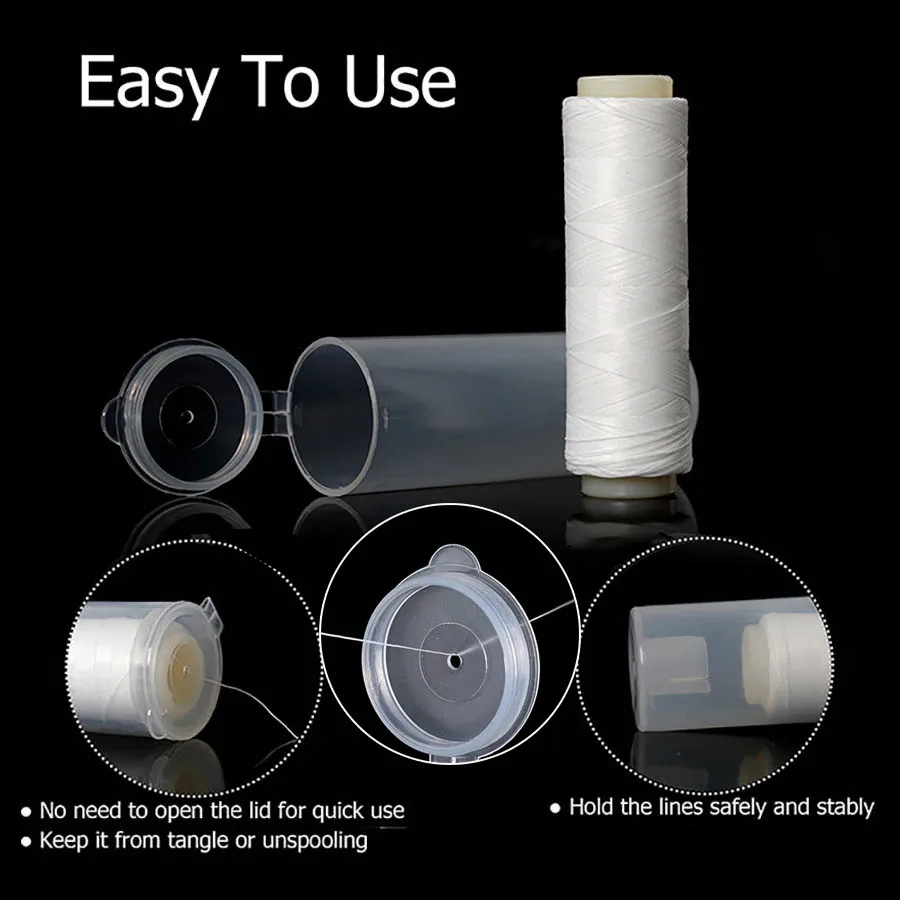 Hilo de pesca elástico para cebo, 2 unidades/caja, línea Invisible elástica de nailon, 0,2mm, 656 pies por carrete, hilo elástico, protector de cebo transparente - imagen 4