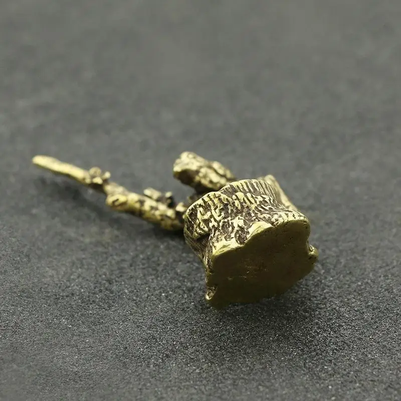 Adornos de rama de árbol de ciruelo de Urraca de cobre antiguo, quemador de incienso de tocón de Animal creativo, accesorios de decoración de escritorio para el hogar y la Oficina - imagen 4