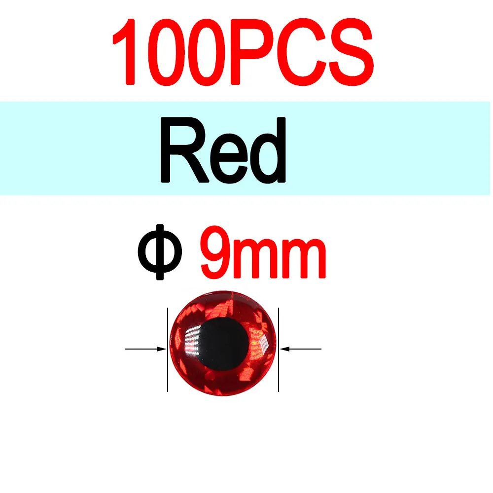 9mm Red 100pcs