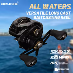 Carrete de pesca DEUKIO 195g ultraligero Baitcasting 7,5:1 relación de engranaje 4 + 1BB 7KG potencia de arrastre Baitcaster agua salada agua dulce