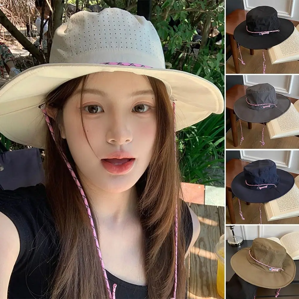 Sombrero de cubo con protección solar de alta calidad, gorros de pesca de secado rápido con ala grande, sombreros de cubo transpirables con protección solar para acampar al aire libre - imagen 2