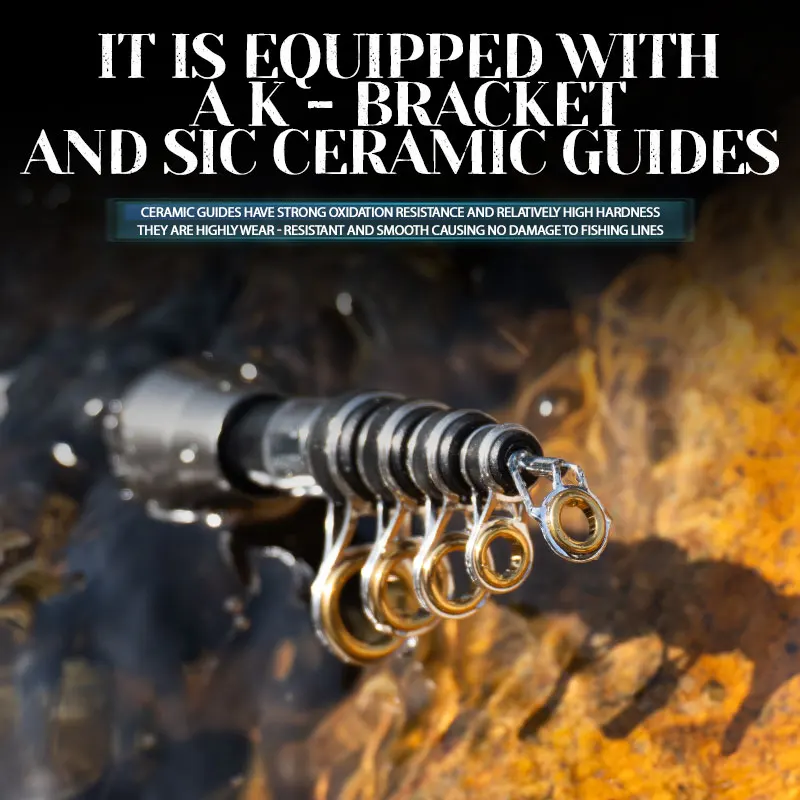 DEUKIO-combinación de caña de pescar y carrete, caña de pescar telescópica, carrete giratorio, arrastre máximo de 8Kg para pesca en la playa, agua dulce y salada - imagen 4