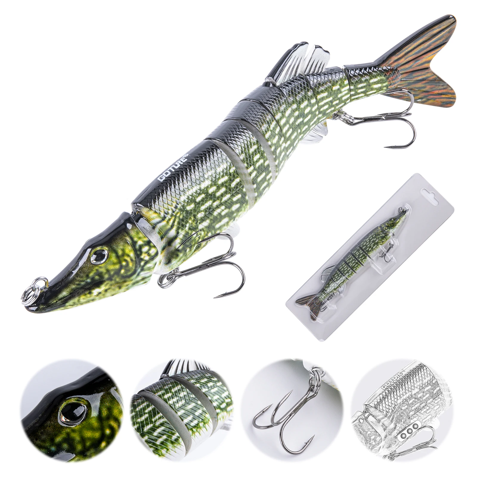 Goture Wobbler hundido para lubina y trucha – Crankbait duro - imagen 2