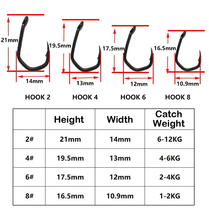 Anzuelos para carpa con recubrimiento PTFE y ojo de acero inoxidable - imagen 5