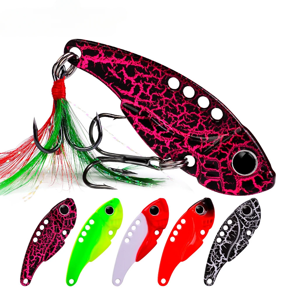 Señuelo de pesca hundido de 55mm y 11g, Crankbaits sin labios, cebo duro Artificial con vibración VIB, aparejos de pesca en hielo para invierno de todas las profundidades - imagen 2