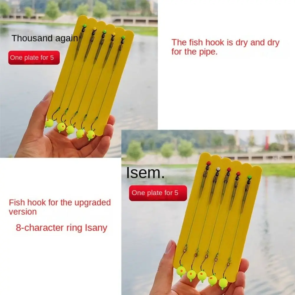 5 stks Flip/Iseni haak Vissen Haar Rigs haak Pesca Apparatuur Karpervissen Haak Klaar Gemaakt Maat 4 # -10 #   Carp Rigs visaas - imagen 5