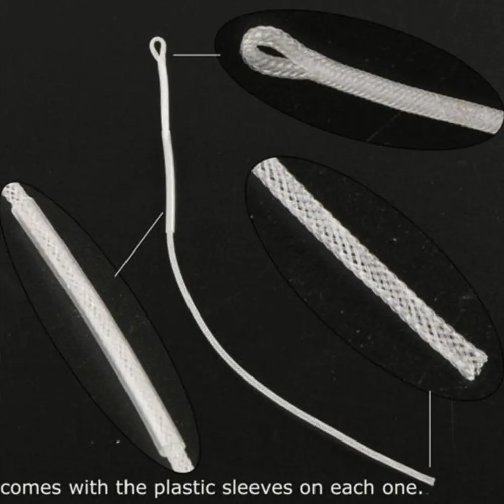 Outdoor Tackle Wire Hoge sterkte steun String Loop Connector Vliegvissen Gevlochten lijn Gewicht Voorwaarts Drijvende Leader Loops - imagen 3