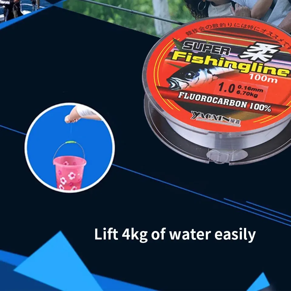 Línea de pesca de nailon súper fuerte, línea principal de monofilamento transparente, 500m, 0,18mm, 0,2mm, 0,23mm, aparejos de pesca de agua dulce - imagen 4