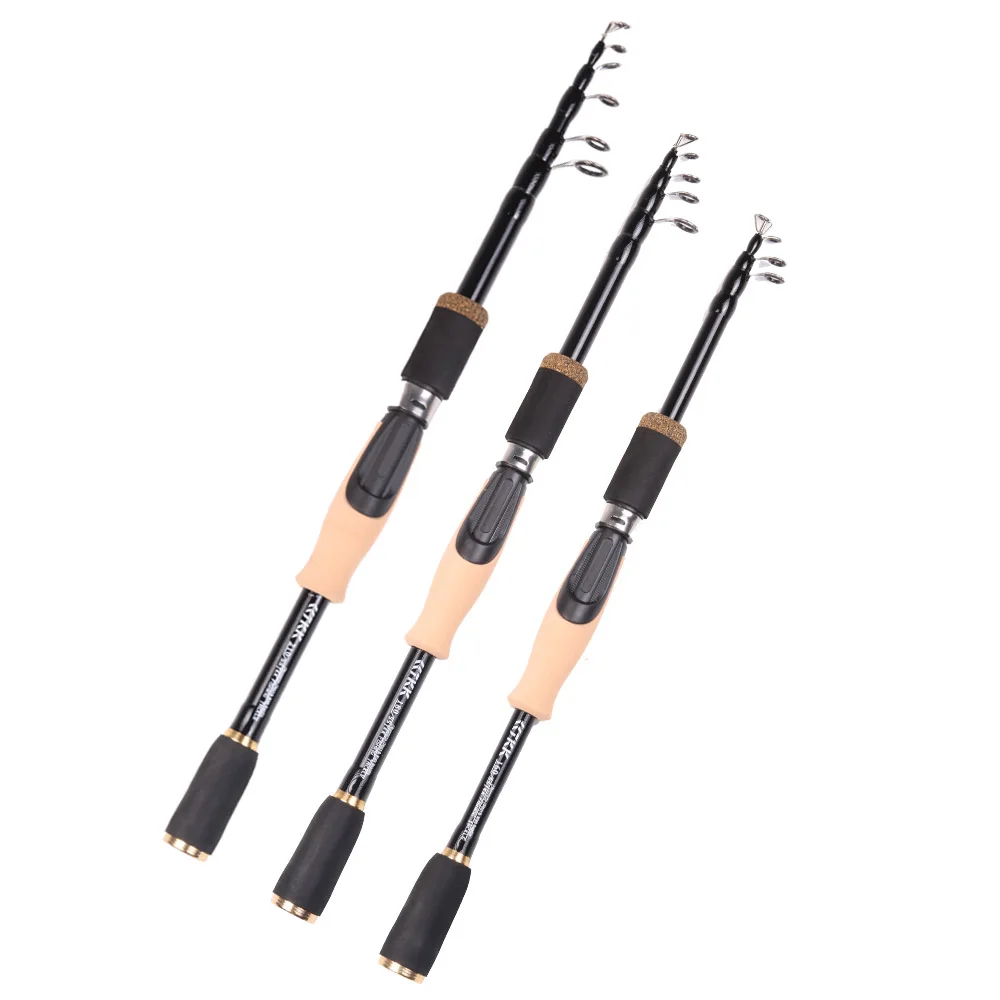 Señuelo de pesca, caña de fundición giratoria, alimentador de fibra de carbono para Baitcasting, 1,6 M, 1,8 M, 2,1 M, 2,4 M, mango de madera de corcho duradero, aparejos de viaje - imagen 5