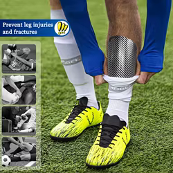 Espinilleras de fútbol ultraligeras, espinilleras transpirables sin tirantes, espinilleras de fútbol, ropa deportiva, Protector de piernas