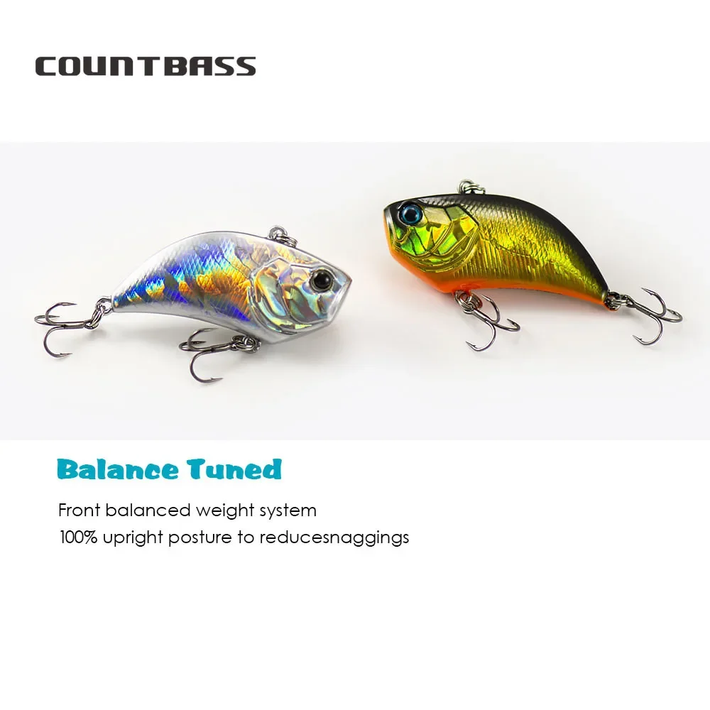 COUNTBASS 55mm 13,5g Vibraiton sonajero cebos de pesca de cuerpo duro señuelo Vibe sin labios Crankbait señuelo de pesca de pescador - imagen 5