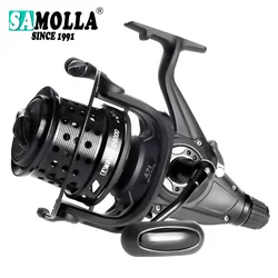 SAMOLLA Carrete de pesca de carpa - Cuerpo de fibra de carbono