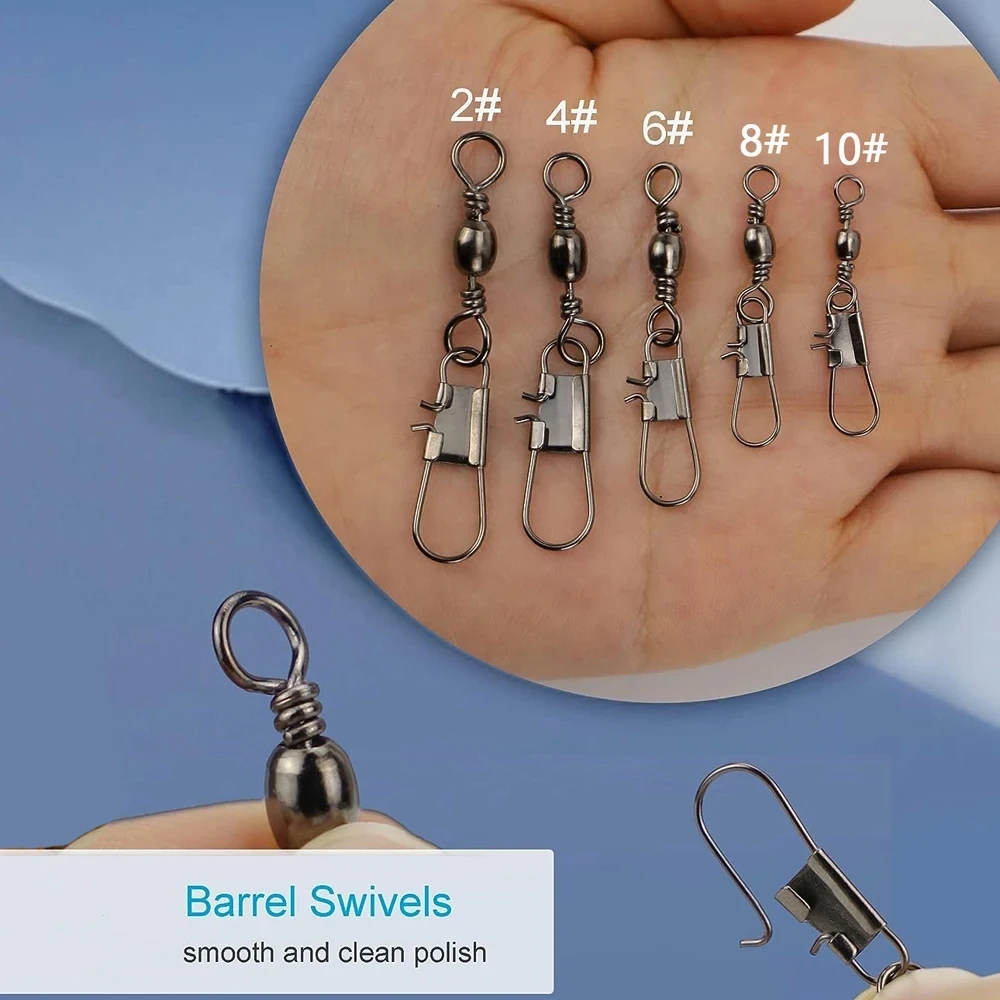 Conector giratorio con clip – Para señuelos y anzuelos - imagen 4